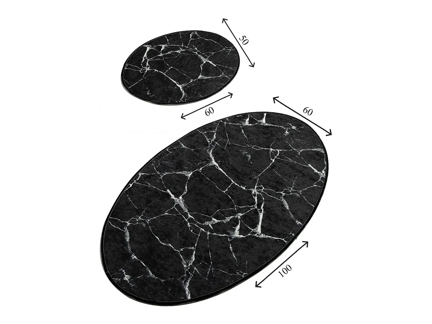 Hot Alfombra de baño Set (2 piezas) Marble DJT Multicolor