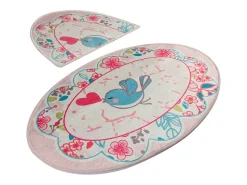 Alfombra de baño Set (2 piezas) Bemol Oval multicolor