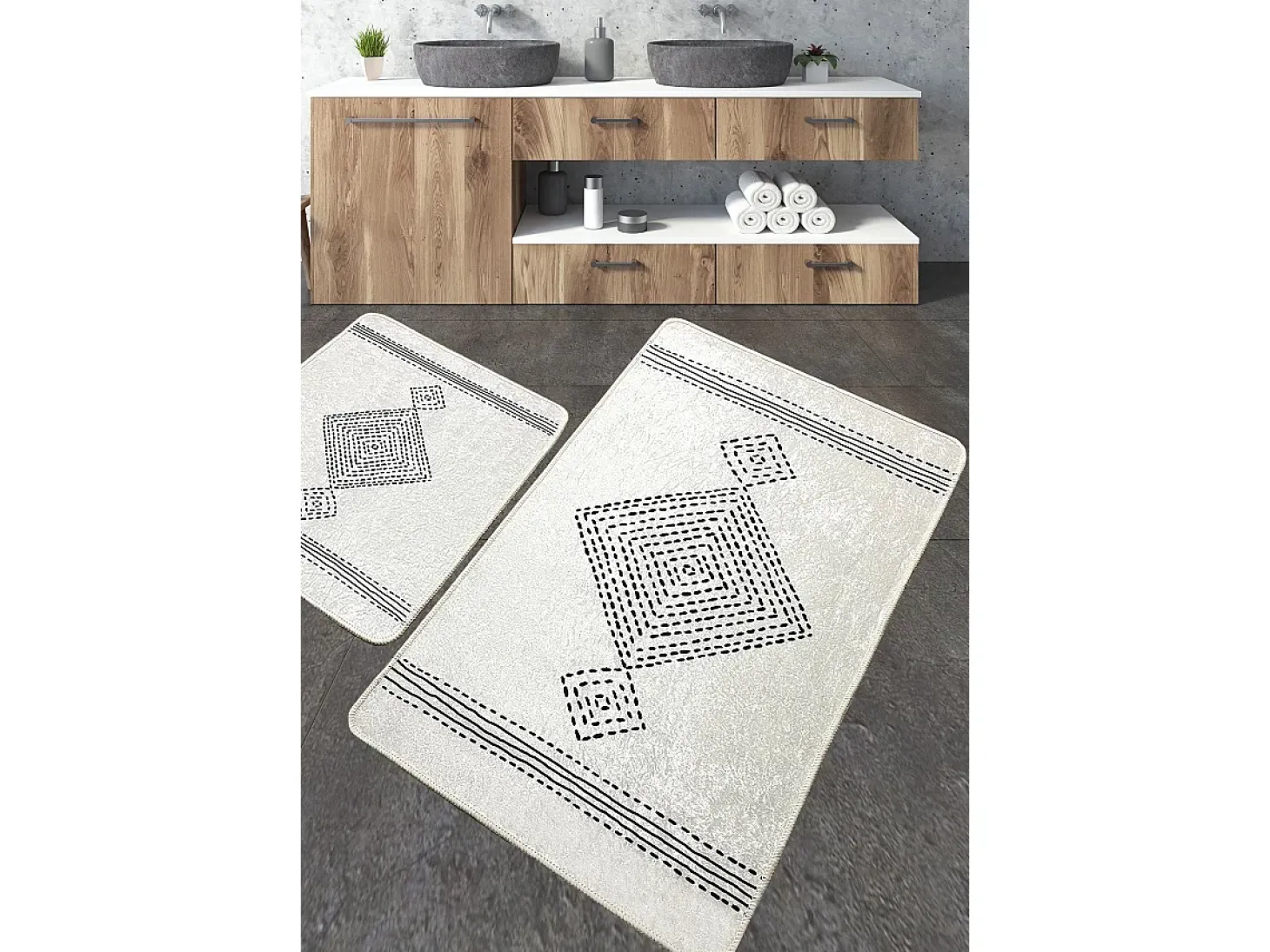 Alfombra de baño Set (2 piezas) Tatiana multicolor