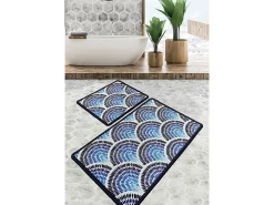 Alfombra de baño Set (3 piezas) Azul multicolor