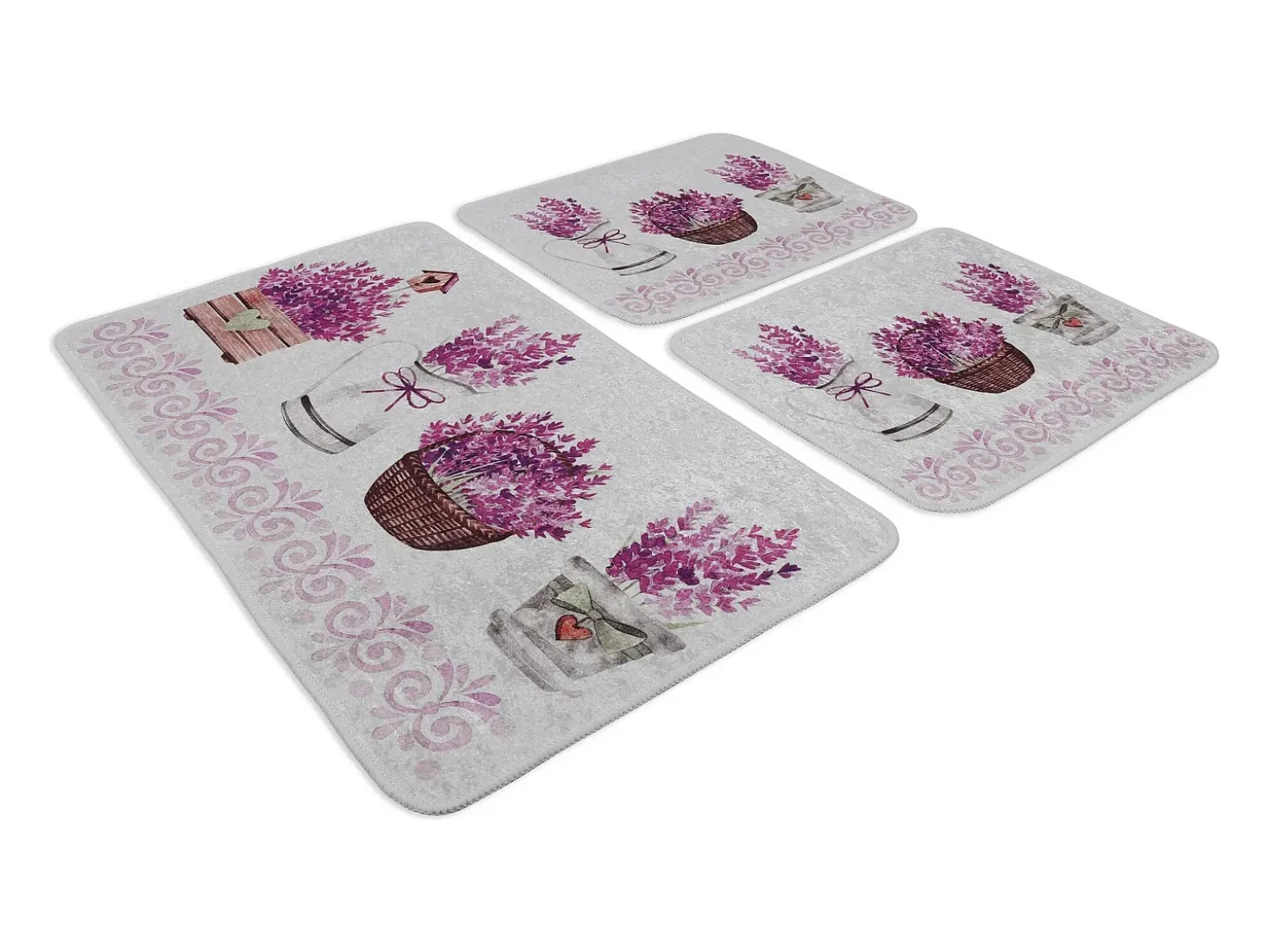 Alfombra de baño Set (3 piezas) Giardino Di Lavanda Djt multicolor