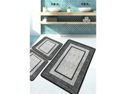 Online Alfombra de baño Set (3 piezas) Patra Multicolor