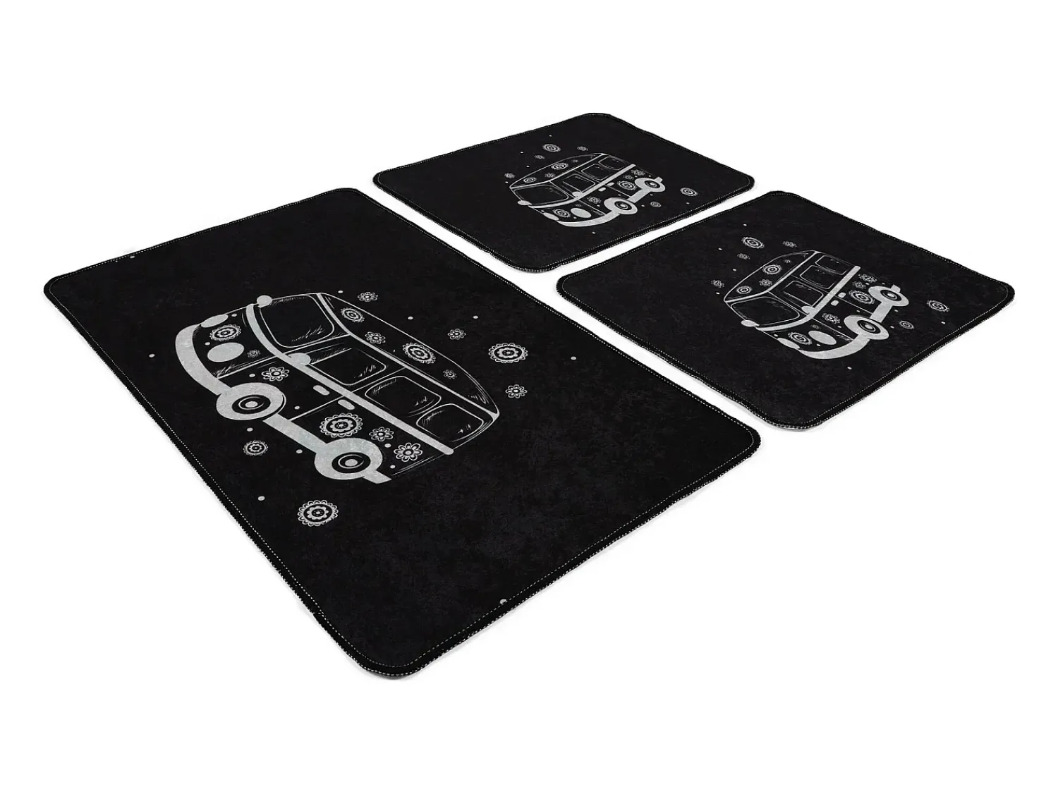 Clearance Alfombra de baño Set (3 piezas) Bus Multicolor