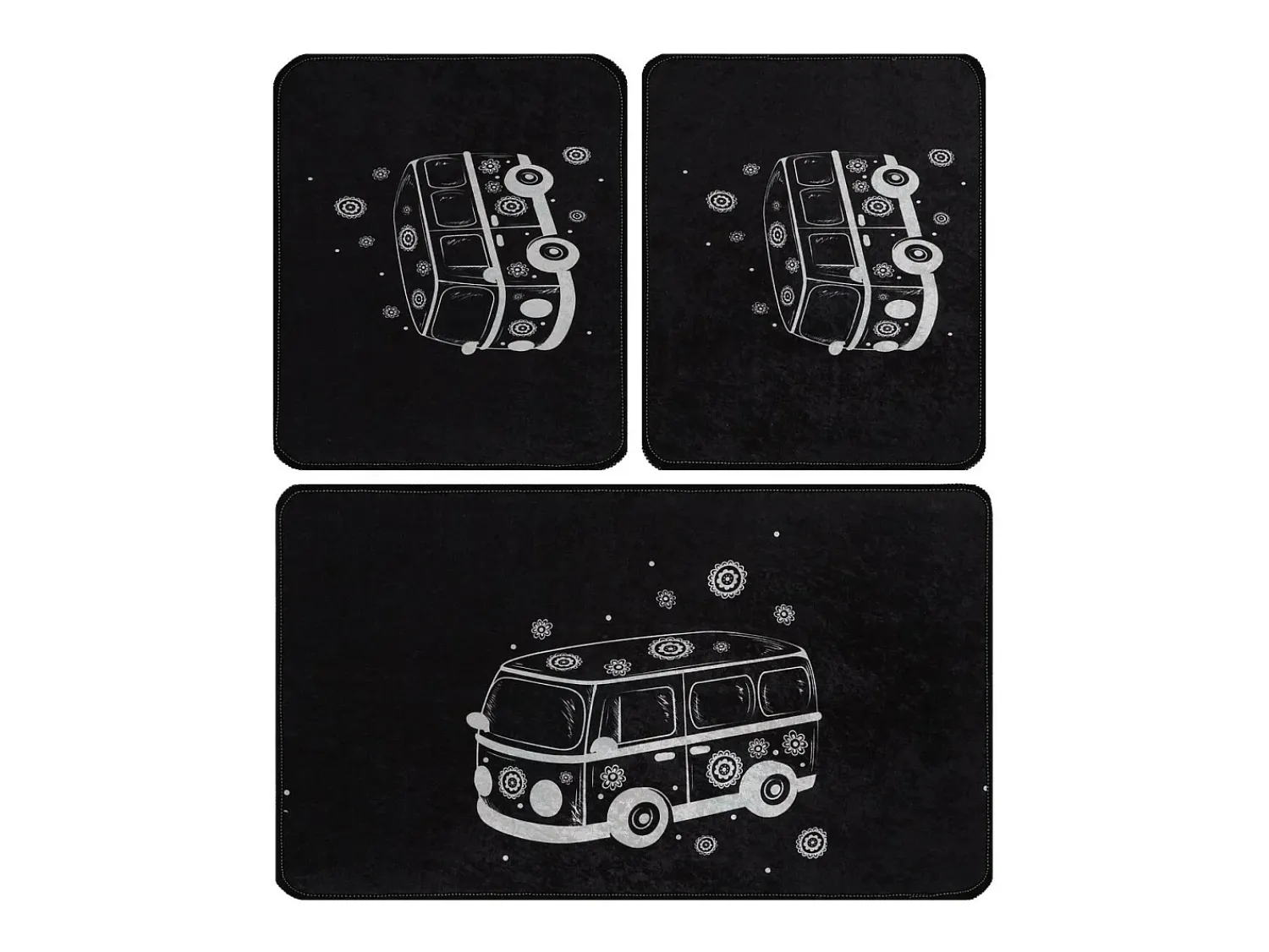 Clearance Alfombra de baño Set (3 piezas) Bus Multicolor