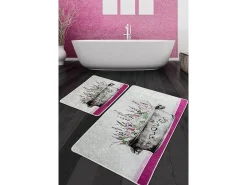 Discount Alfombra de baño Set (2 piezas) Polipra Djt Multicolor