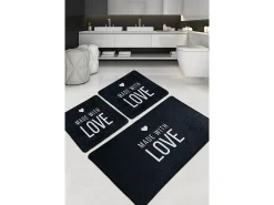 Alfombra de baño Set (3 piezas) Con Amore Djt multicolor