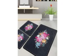 Alfombra de baño Set (3 piezas) Blomst multicolor