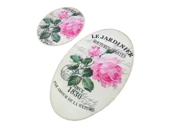 Alfombra de baño Set (2 piezas) Jardiner Oval multicolor