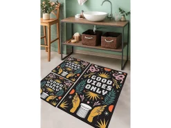 New Alfombra de baño Set (3 piezas) Snake Trinket Multicolor