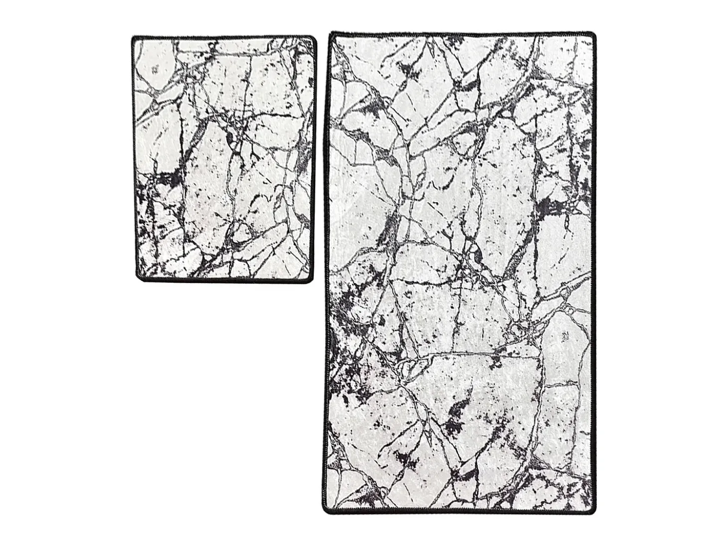 Alfombra de baño Set (2 piezas) Marble multicolor