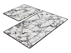 Alfombra de baño Set (2 piezas) Marble multicolor