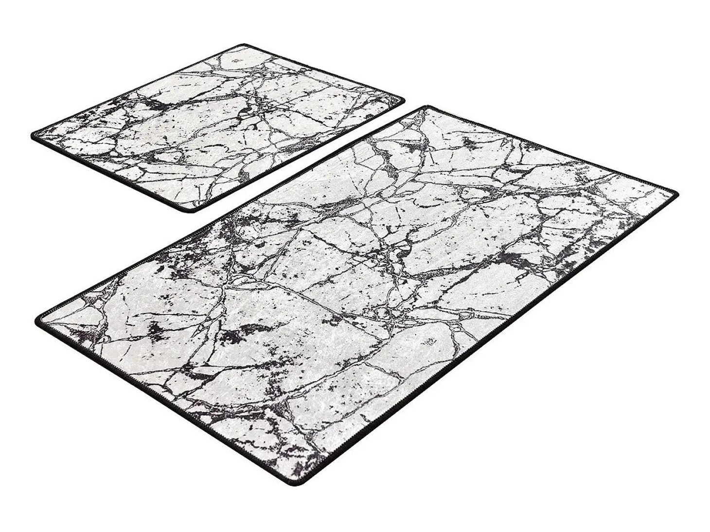 Alfombra de baño Set (2 piezas) Marble multicolor