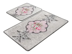 Alfombra De Baño|Ropa De Cama^Alfombra de baño Set (2 piezas) Rosas Multicolor