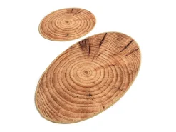 Alfombra de baño Set (2 piezas) Wood DJT multicolor