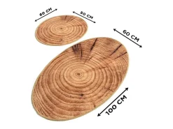 Alfombra de baño Set (2 piezas) Wood DJT multicolor