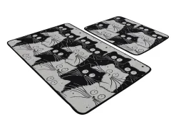 Online Alfombra de baño Set (2 piezas) White Cats Multicolor