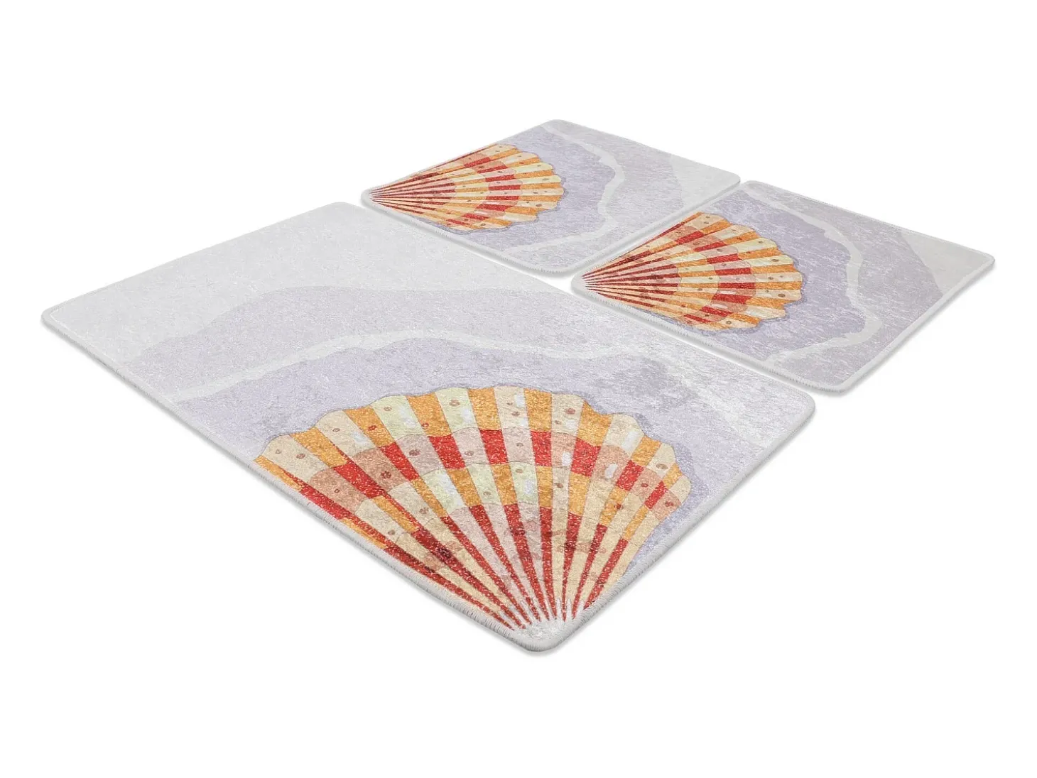 Alfombra de baño Set (3 piezas) Concha Djt multicolor