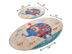 Alfombra de baño Set (2 piezas) Etnic multicolor
