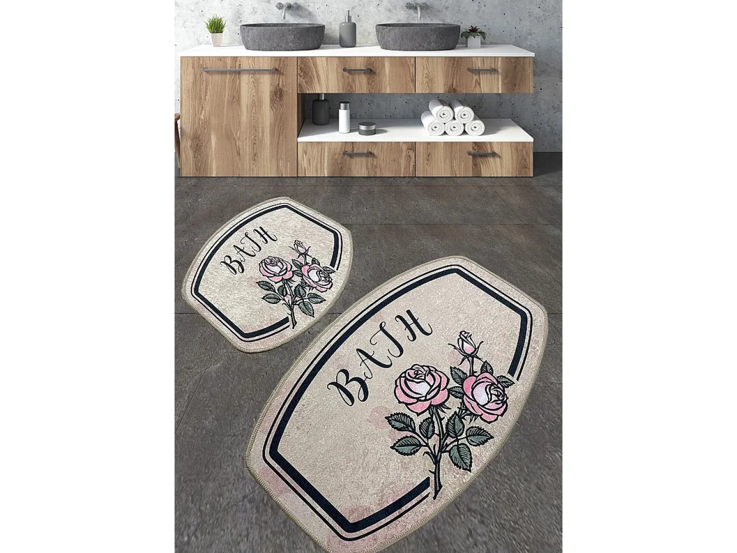 Alfombra de baño Set (2 piezas) Mand multicolor