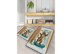 Alfombra De Baño|Ropa De Cama^Alfombra de baño Set (2 piezas) Tame Your Tiger Multicolor