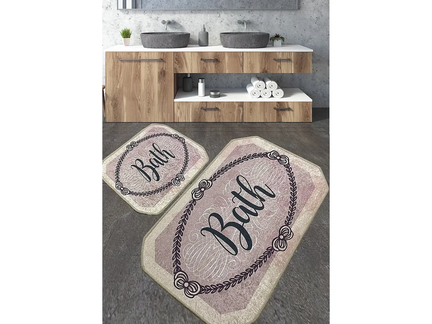Alfombra de baño Set (2 piezas) Voten multicolor