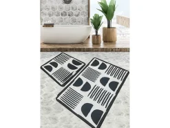 Alfombra De Baño|Ropa De Cama^Alfombra de baño Set (2 piezas) Nıgra Multicolor
