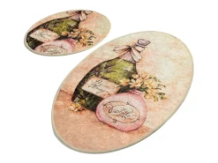 Alfombra De Baño|Ropa De Cama^Alfombra de baño Set (2 piezas) Violeta Oval Multicolor