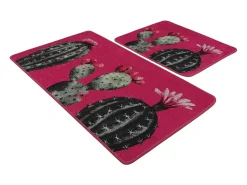 Alfombra de baño Set (2 piezas) Cacto multicolor