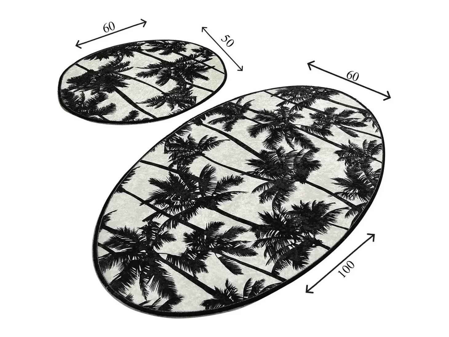 Alfombra de baño Set (2 piezas) Palm DJT multicolor