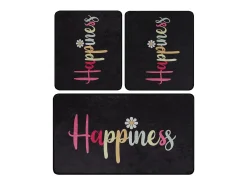 Clearance Alfombra de baño Set (3 piezas) Happiness Djt Multicolor
