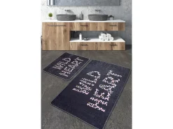 Discount Alfombra de baño Set (2 piezas) Wild Heart Djt Multicolor