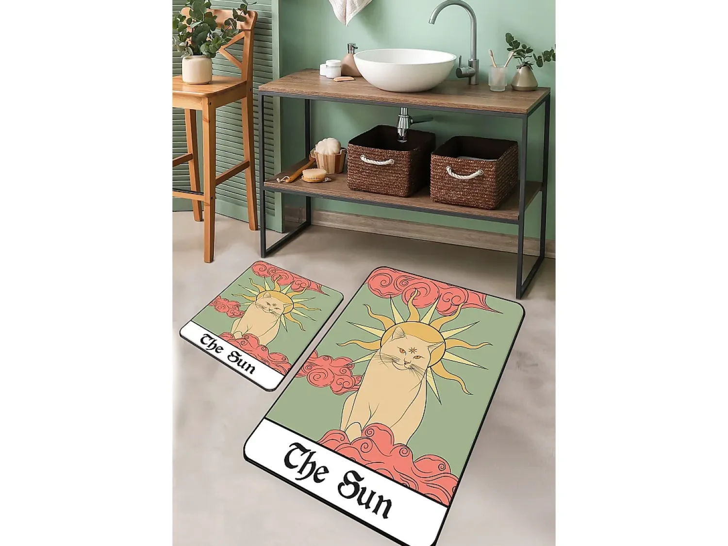 Alfombra De Baño|Ropa De Cama^Alfombra de baño Set (2 piezas) Sunny The Sun Multicolor