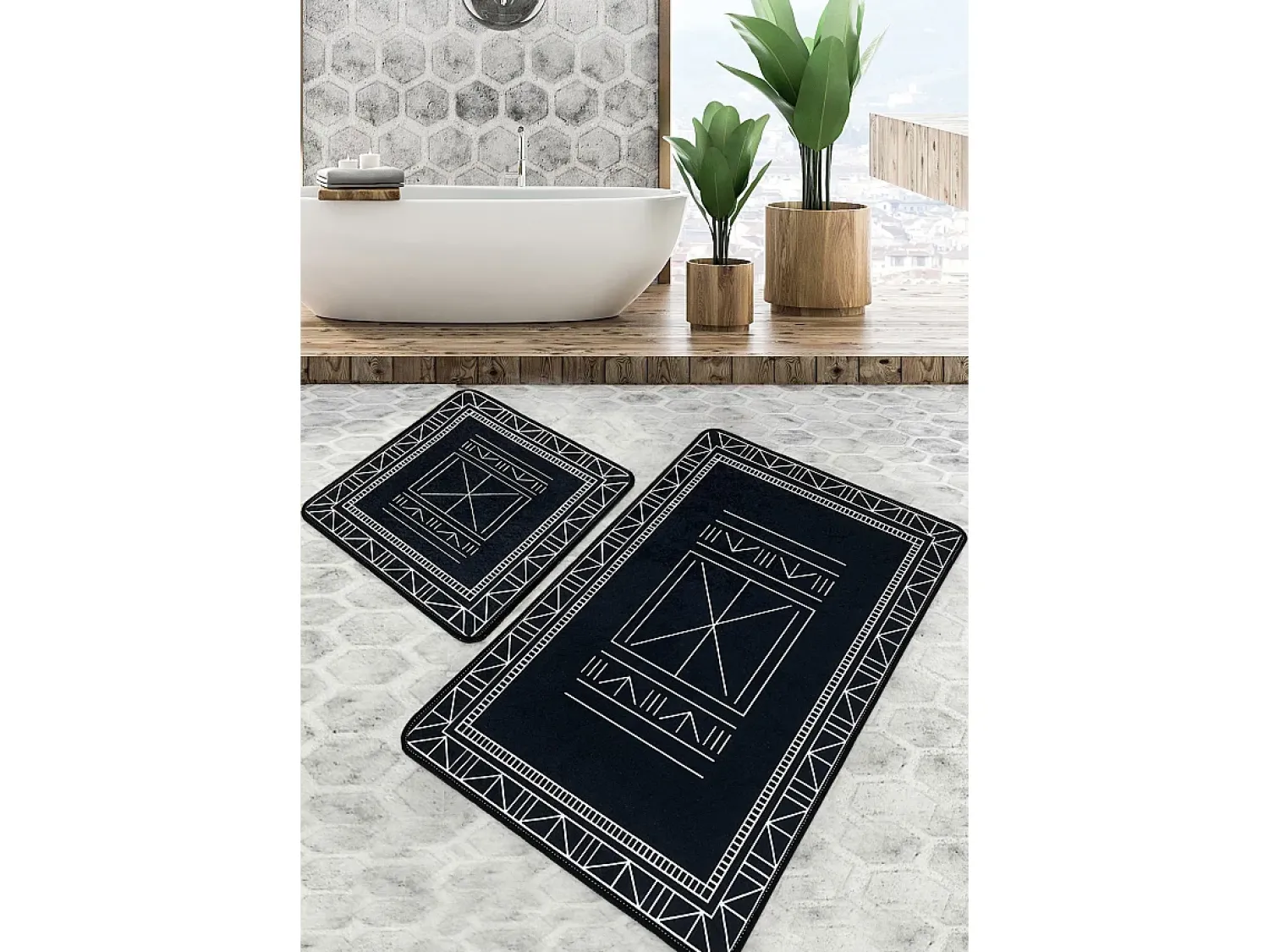 Alfombra De Baño|Ropa De Cama^Alfombra de baño Set (2 piezas) Vansiya Multicolor