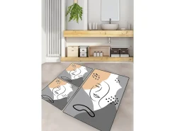 Alfombra De Baño|Ropa De Cama^Alfombra de baño Set (3 piezas) Smiling Face Multicolor