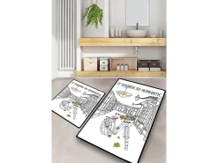 Clearance Alfombra de baño Set (2 piezas) It Sounds So Romantic Multicolor