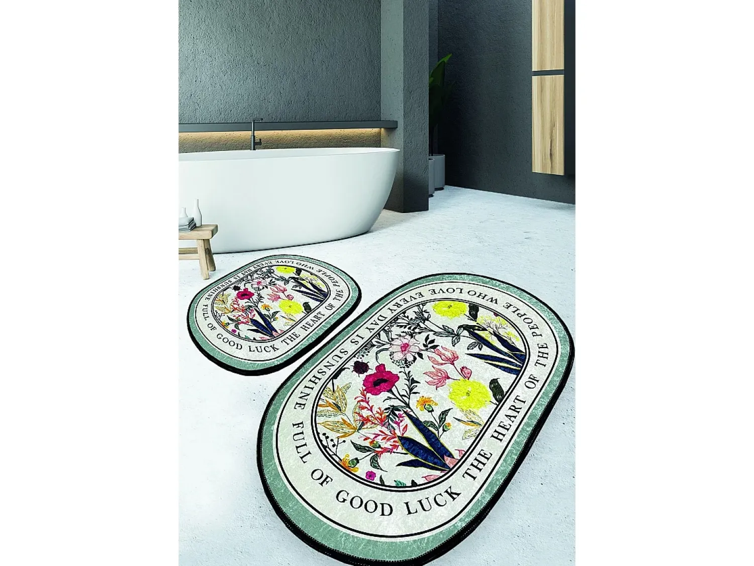 Sale Alfombra de baño Set (2 piezas) Wholove Multicolor