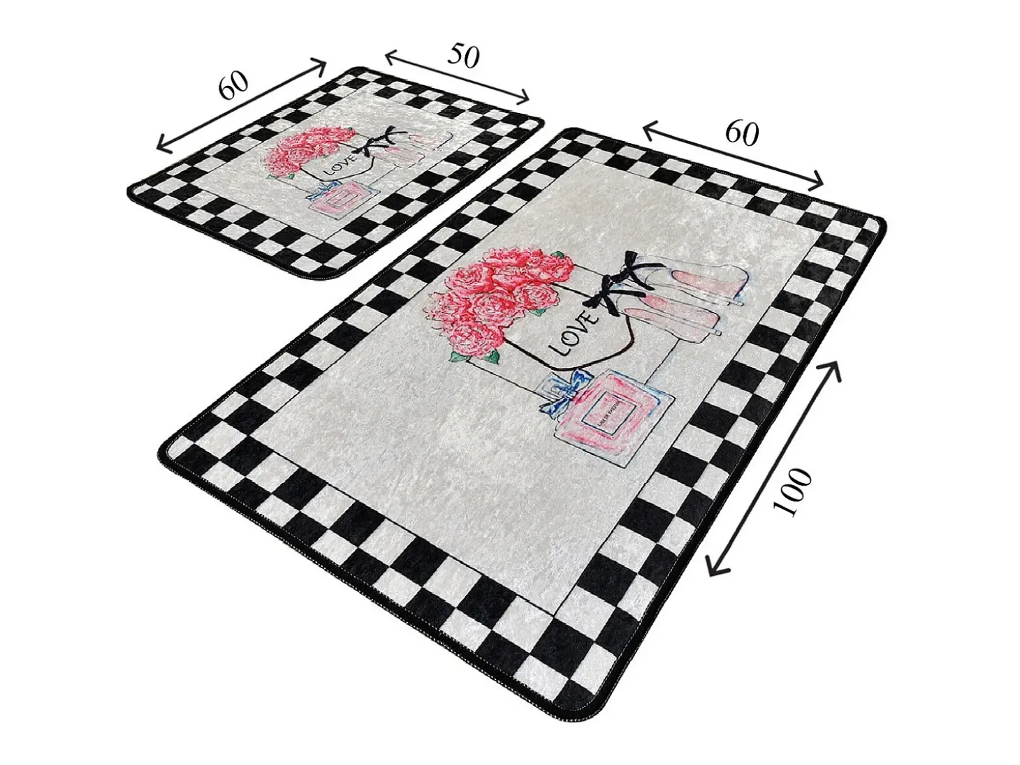 Alfombra de baño Set (2 piezas) Parfume multicolor