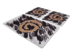 Alfombra De Baño|Ropa De Cama^Alfombra de baño Set (3 piezas) Dagger oro blanco negro Multicolor