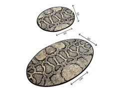 Discount Alfombra de baño Set (2 piezas) Snake DJT Multicolor