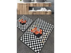 Clearance Alfombra de baño Set (2 piezas) Newspaper Multicolor