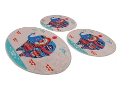 Alfombra De Baño|Ropa De Cama^Alfombra de baño Set (3 piezas) Etnic Multicolor