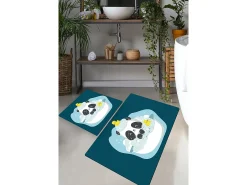 Clearance Alfombra de baño Set (2 piezas) Panda In The Water Multicolor