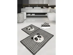 Alfombra de baño Set (2 piezas) Kareli Panda Multicolor