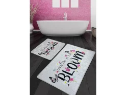 Alfombra de baño Set (2 piezas) Bloom Djt Multicolor