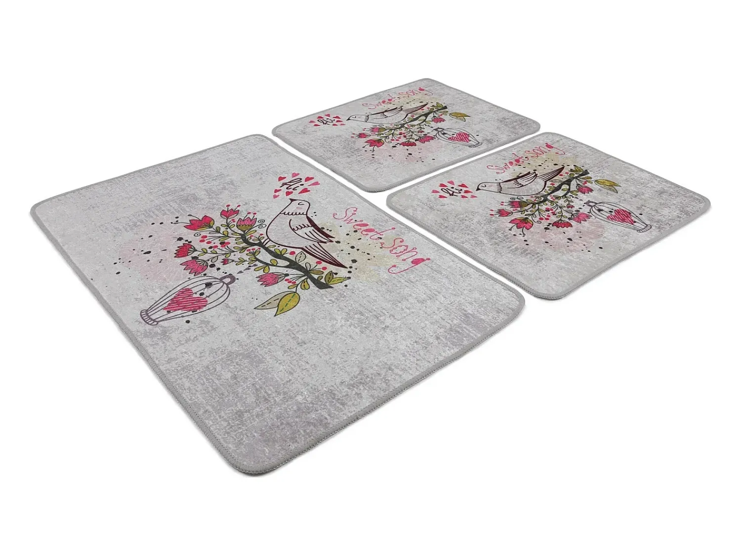 Online Alfombra de baño Set (3 piezas) Songs Djt Multicolor