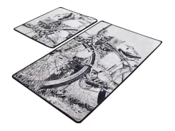 Alfombra de baño Set (2 piezas) Hand Draw multicolor