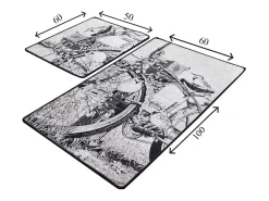 Alfombra de baño Set (2 piezas) Hand Draw multicolor