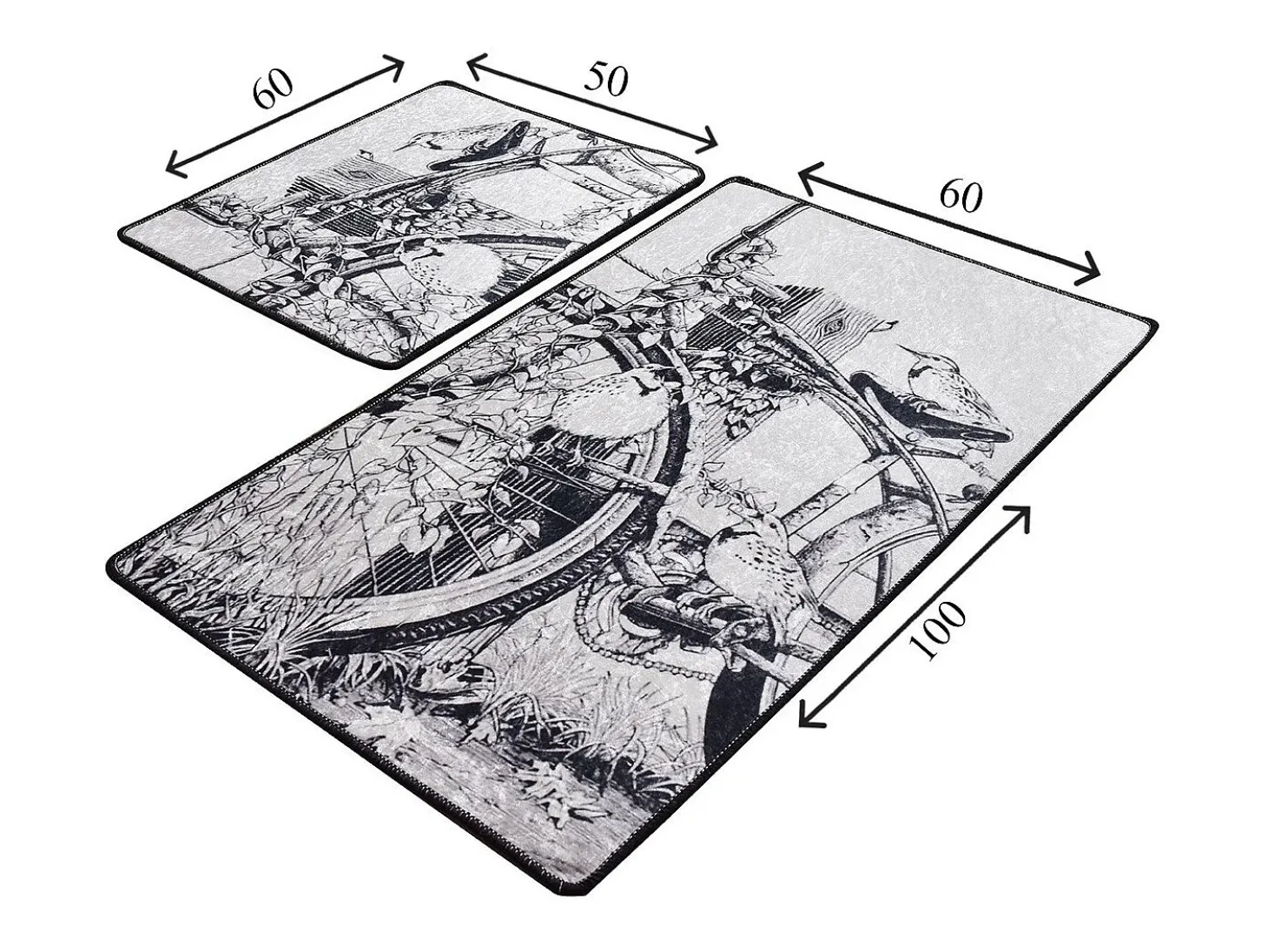 Alfombra de baño Set (2 piezas) Hand Draw multicolor