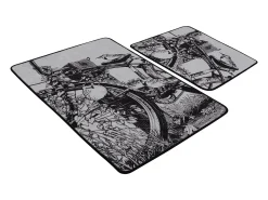 Alfombra de baño Set (2 piezas) Hand Draw multicolor