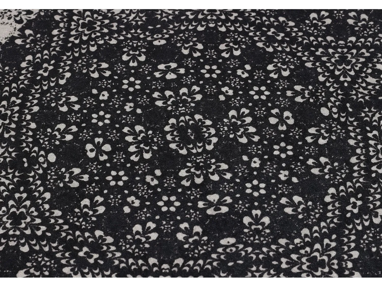 Alfombra de baño Set (2 piezas) Paisley DJT antracita negro blanco Multicolor